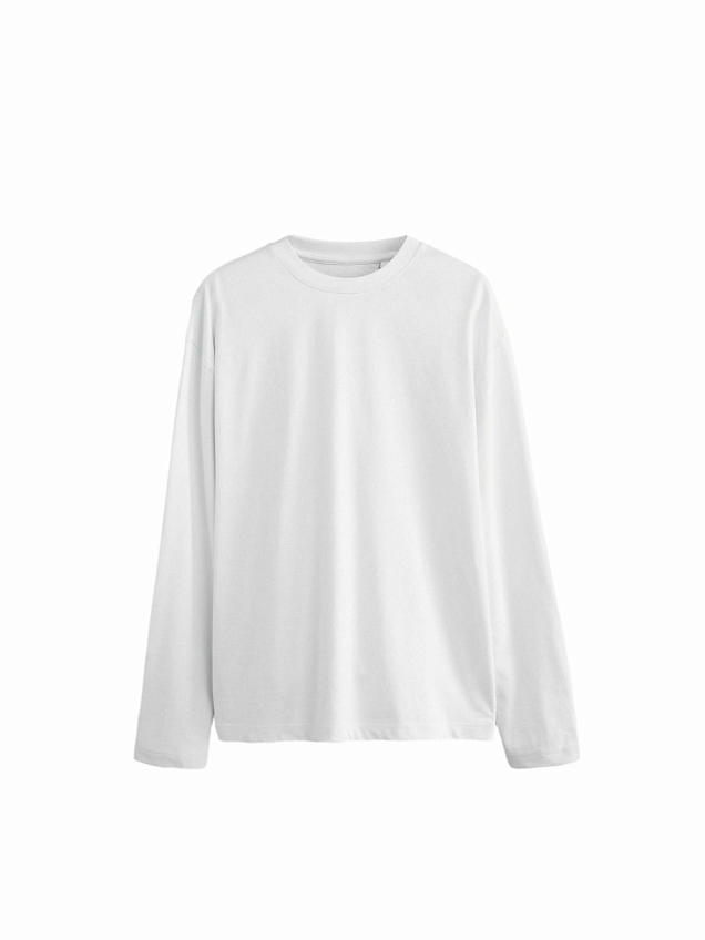футболка oversize с д/р белая из бамбука