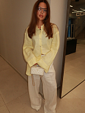 рубашка oversize желтая из льна